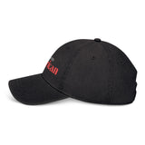 Exhausted American Embroidered Denim Hat