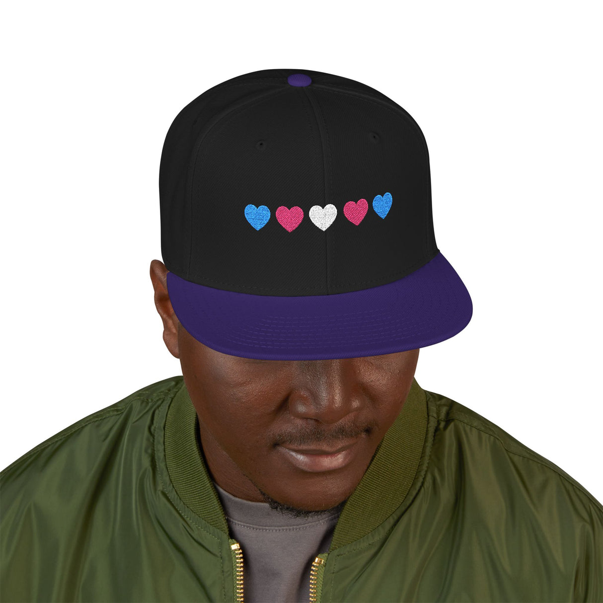 Trans Heart Snapback – Structured Fit, Unshakable Pride