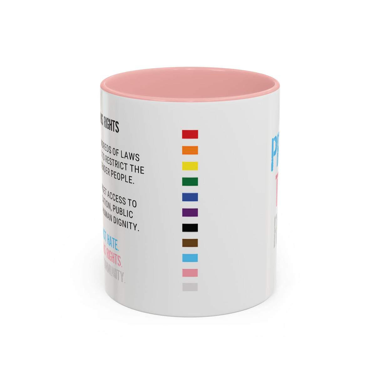 Protect Trans Rights 2025 Accent Mug – Bold Brew, Louder Message
