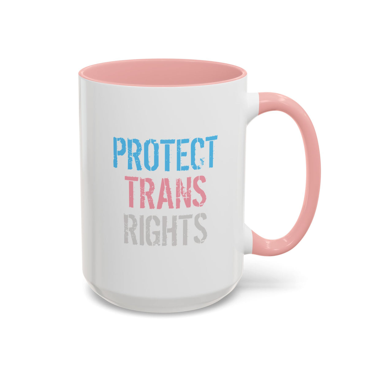 Protect Trans Rights 2025 Accent Mug – Bold Brew, Louder Message