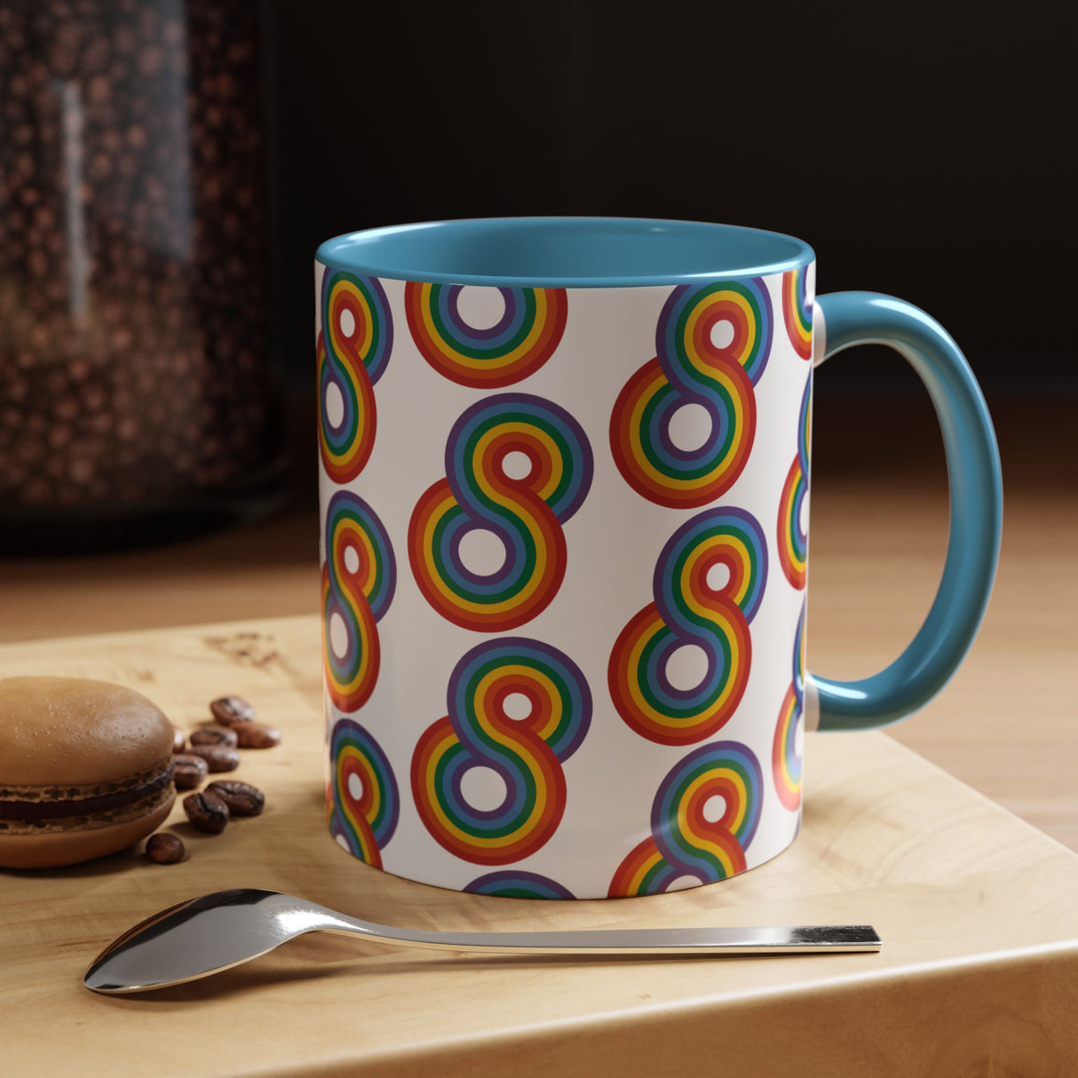 Gayfinity Rainbow Accent Mug – Infinite Pride, One Sip at a Time – 11oz & 15oz Options