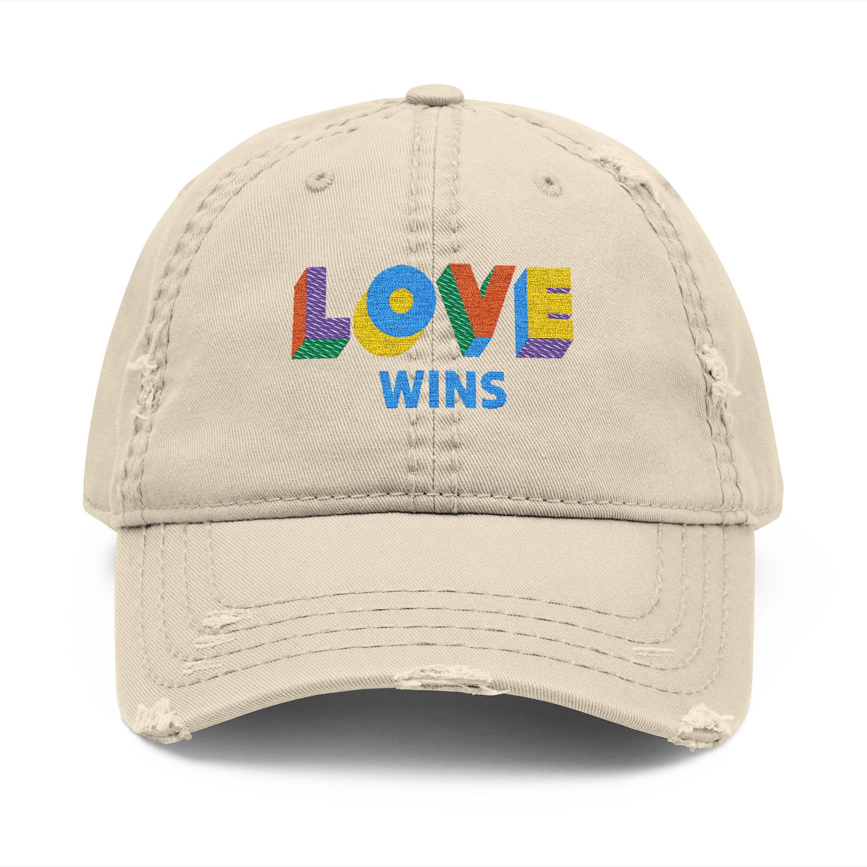 Love Wins Distressed Dad Hat – Quiet Message, Loud Energy