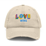 Love Wins Distressed Dad Hat – Quiet Message, Loud Energy