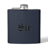 Sir Elegant Stainless Steel Flask - Inscription, Groomsmen Gift, Personalized Drinking Accessory, Classic Party Favor, Wedding Keepsake