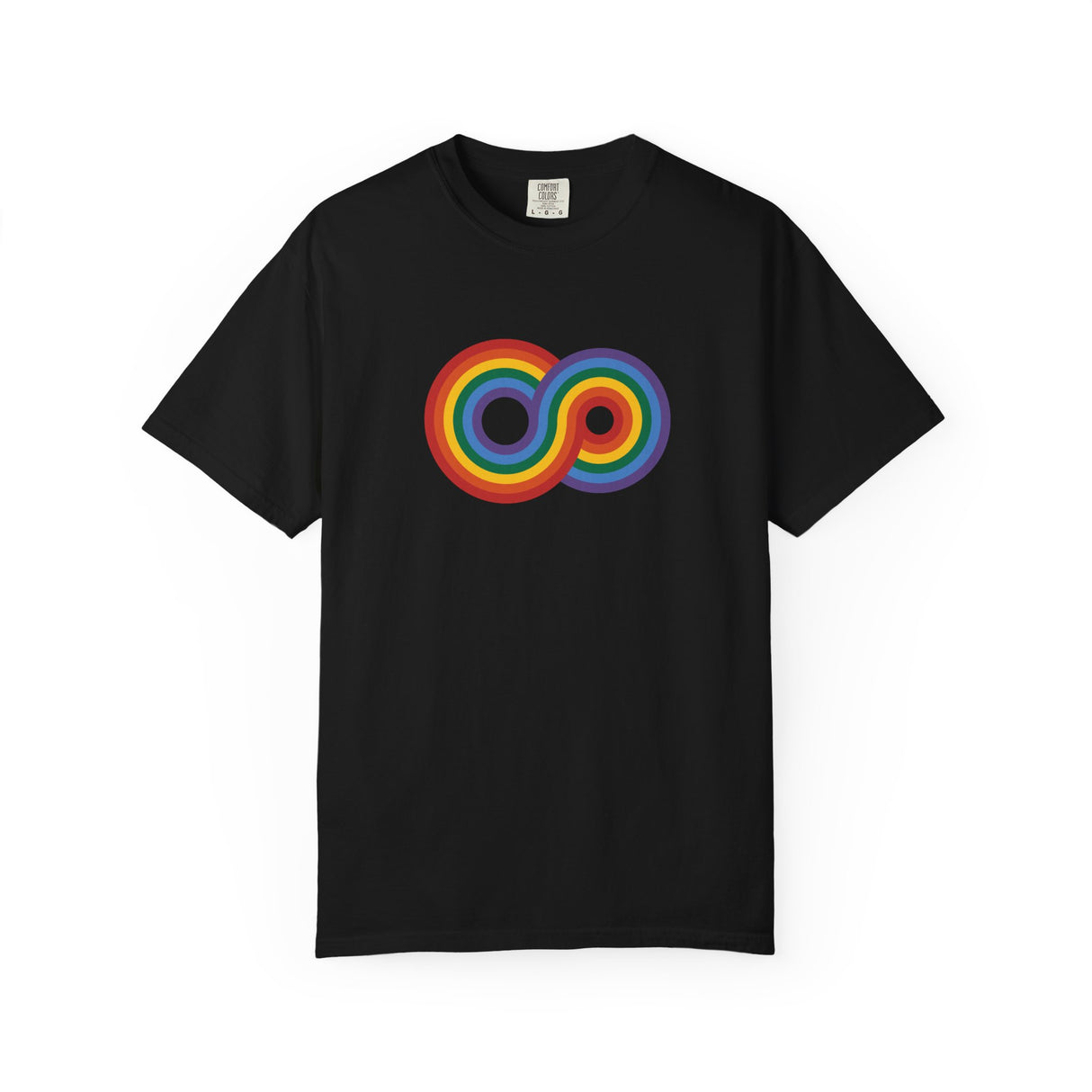 Gayfinity Rainbow Heavyweight Tee – Washed Look, Limitless Pride