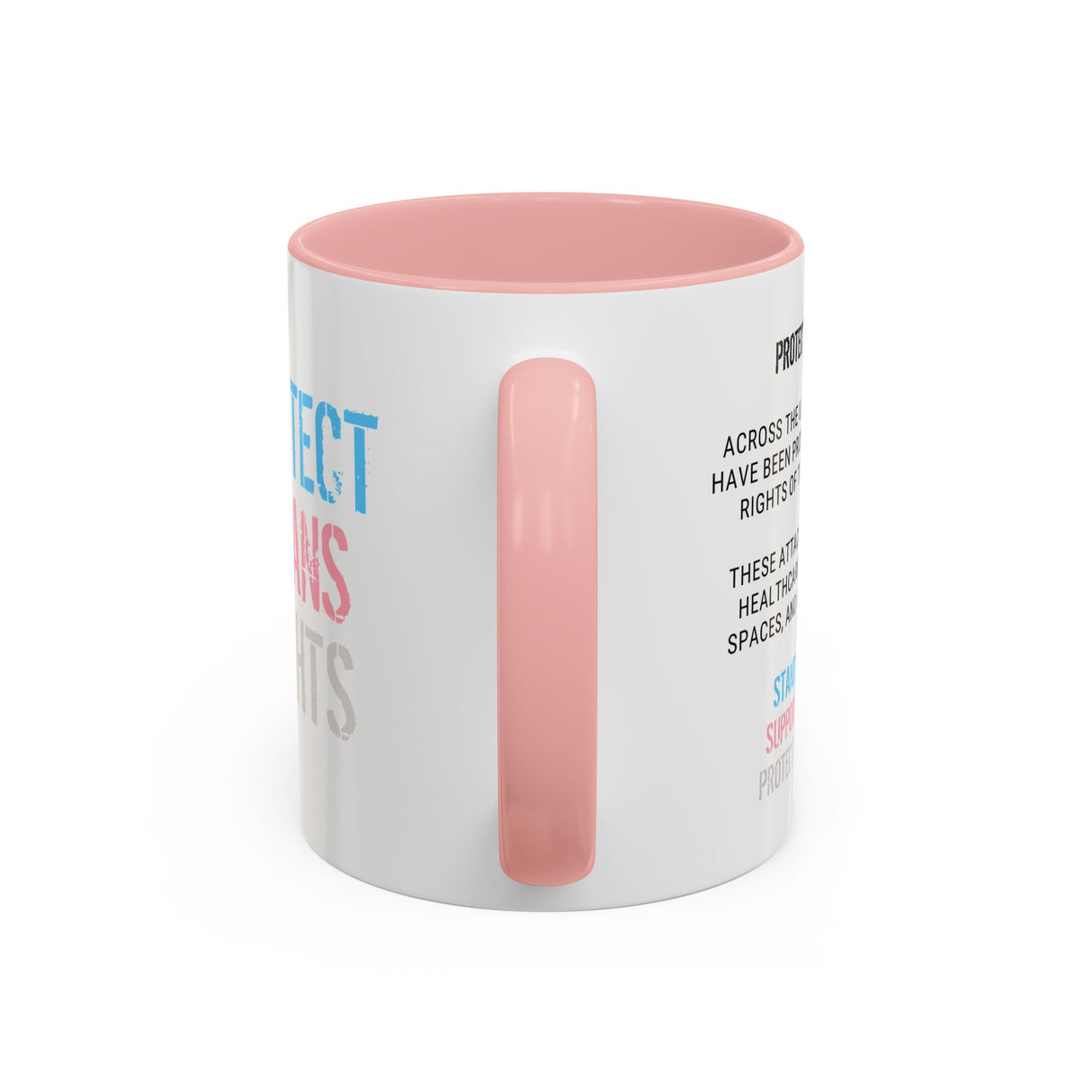 Protect Trans Rights 2025 Accent Mug – Bold Brew, Louder Message