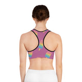 Pink Melting Point Sports Bra - Fun & Vibrant Summer Activewear