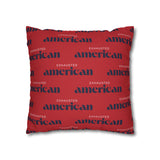Copy of Exhausted American Square Pillowcase, Cozy Home Decor, Living Room Accent, Gift for Friends, Inspirational Decor