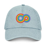 Gayfinity Rainbow Denim Hat – Chill Fit, Infinite Energy