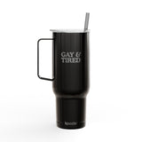 Gay & Tired Engraved Insulated Tumbler - 40oz Sir Travel Mug