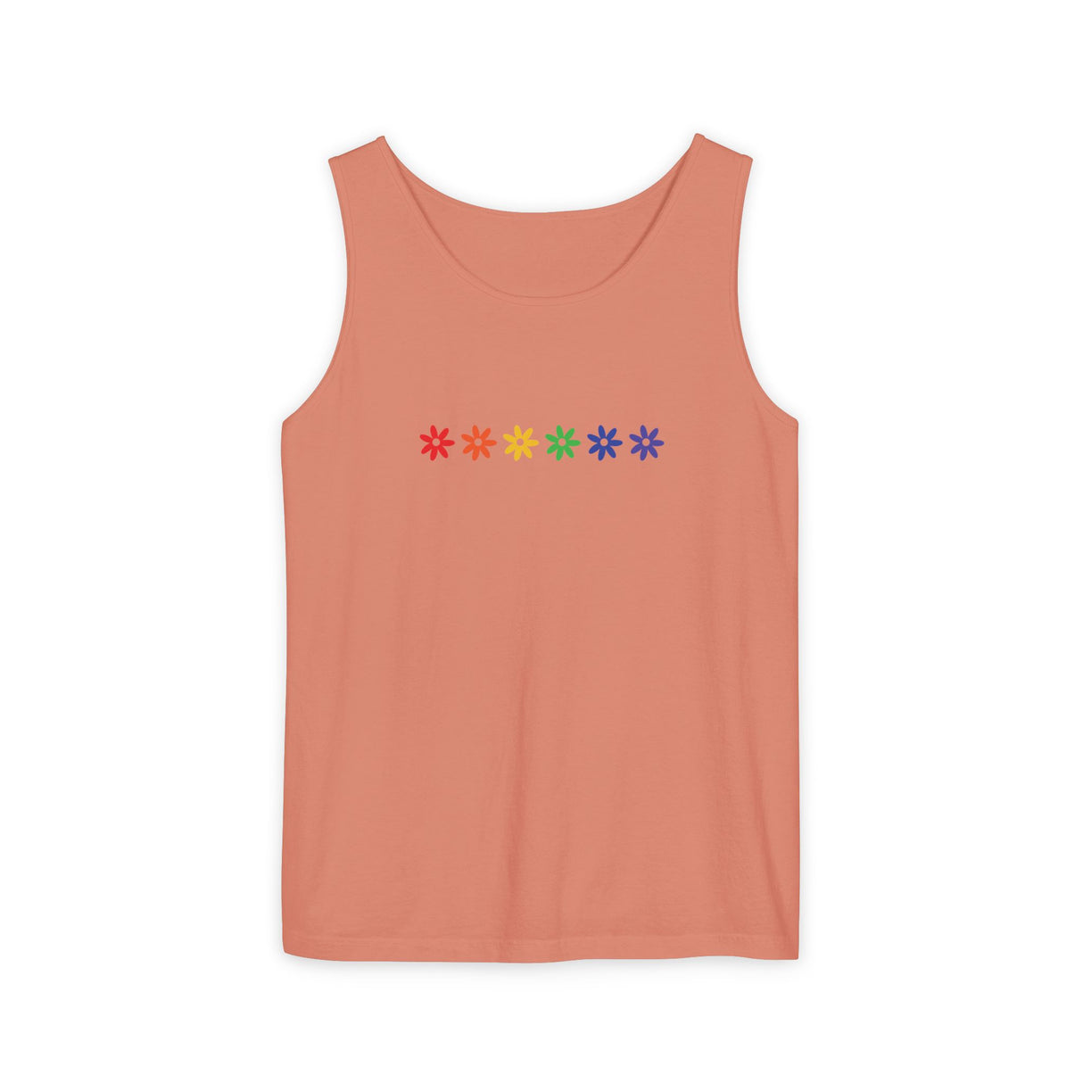 Rainbow Flowers Tee – Faded Florals, Loud Pride