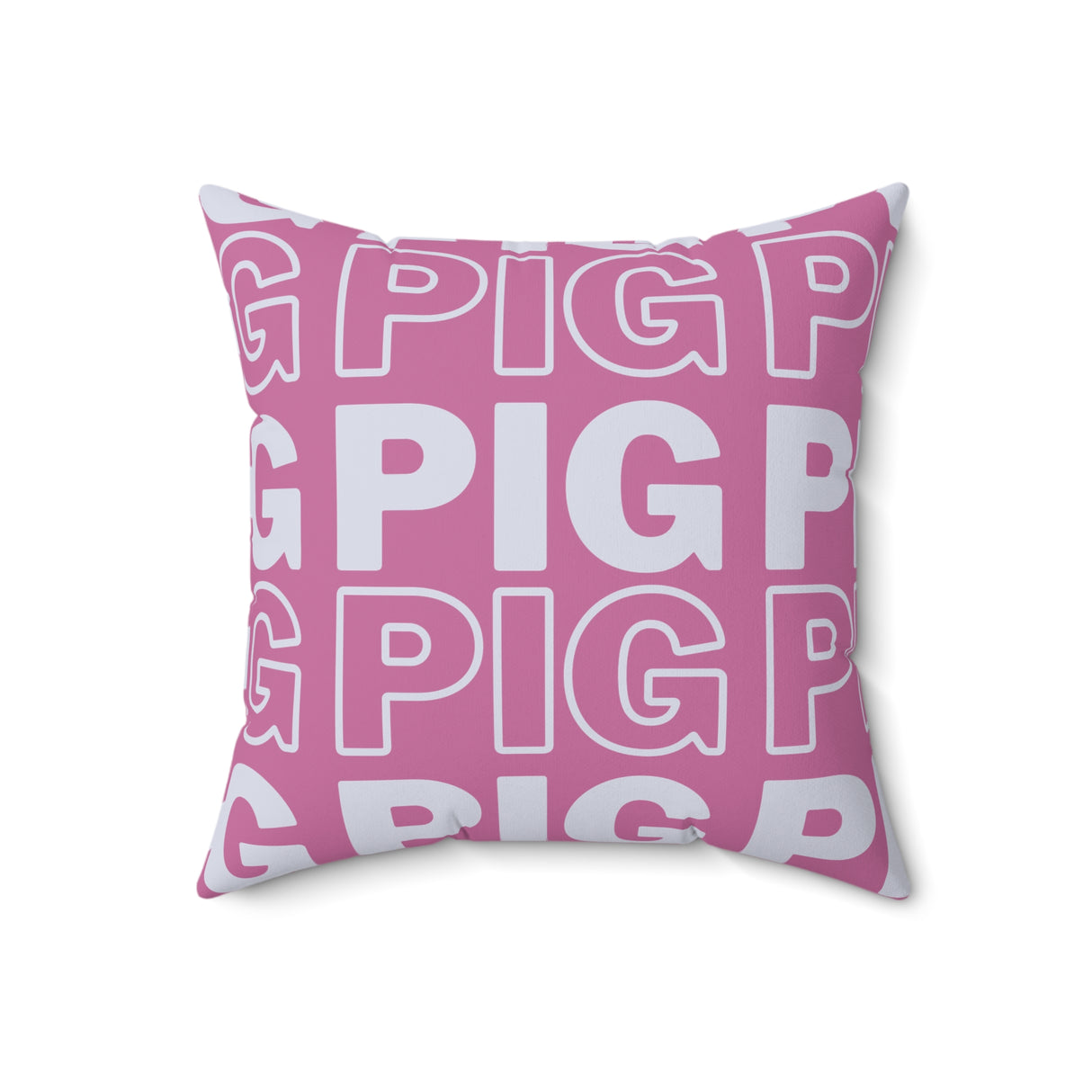 Pig White Spun Polyester Square Pillow - Modern Decor for Stylish Spaces