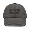 They Raided Our Bars Distressed Dad Hat – Frontline Memory, Side Pride