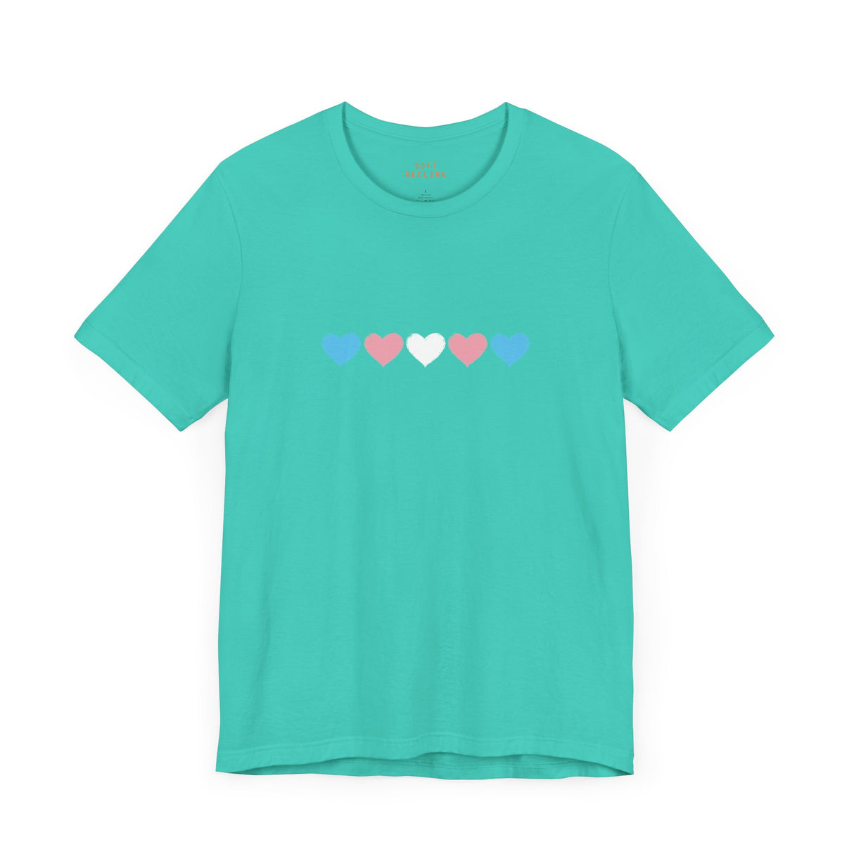 Trans Rainbow Brushstrokes Lightweight Tee – Soft Feel, Strong Message