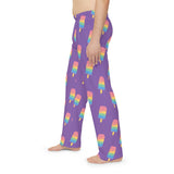 Purple Melting Point Men's Pajama Pants – Comfortable and Fun Loungewear for Summer Nights