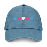 Trans Heart Denim Dad Hat – Classic Fit, Loud Love