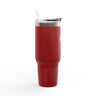 Sir Insulated Travel Mug - 40oz Red Tumbler for On-the-Go Coffee Lovers