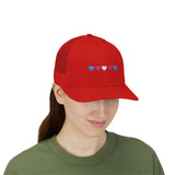 Trans Heart Trucker Cap – Mesh Back, Full Pride