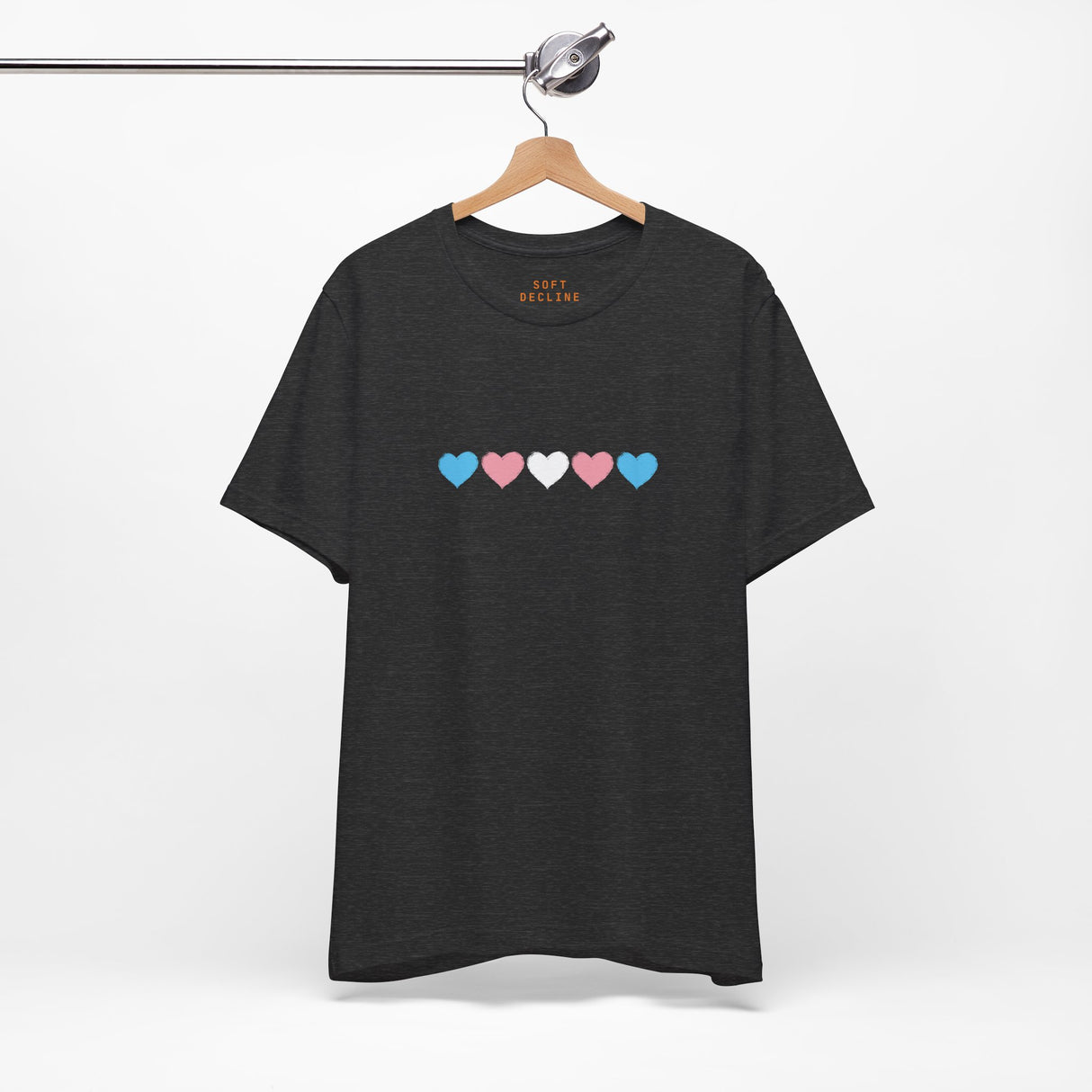 Trans Rainbow Brushstrokes Lightweight Tee – Soft Feel, Strong Message