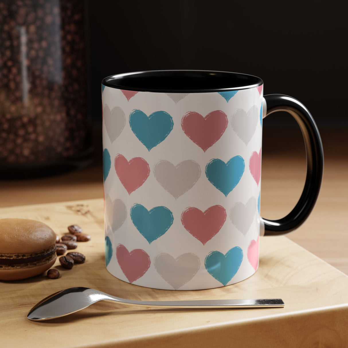 Trans Rainbow Brushstrokes Accent Mug – Gentle Start, Bold Sip