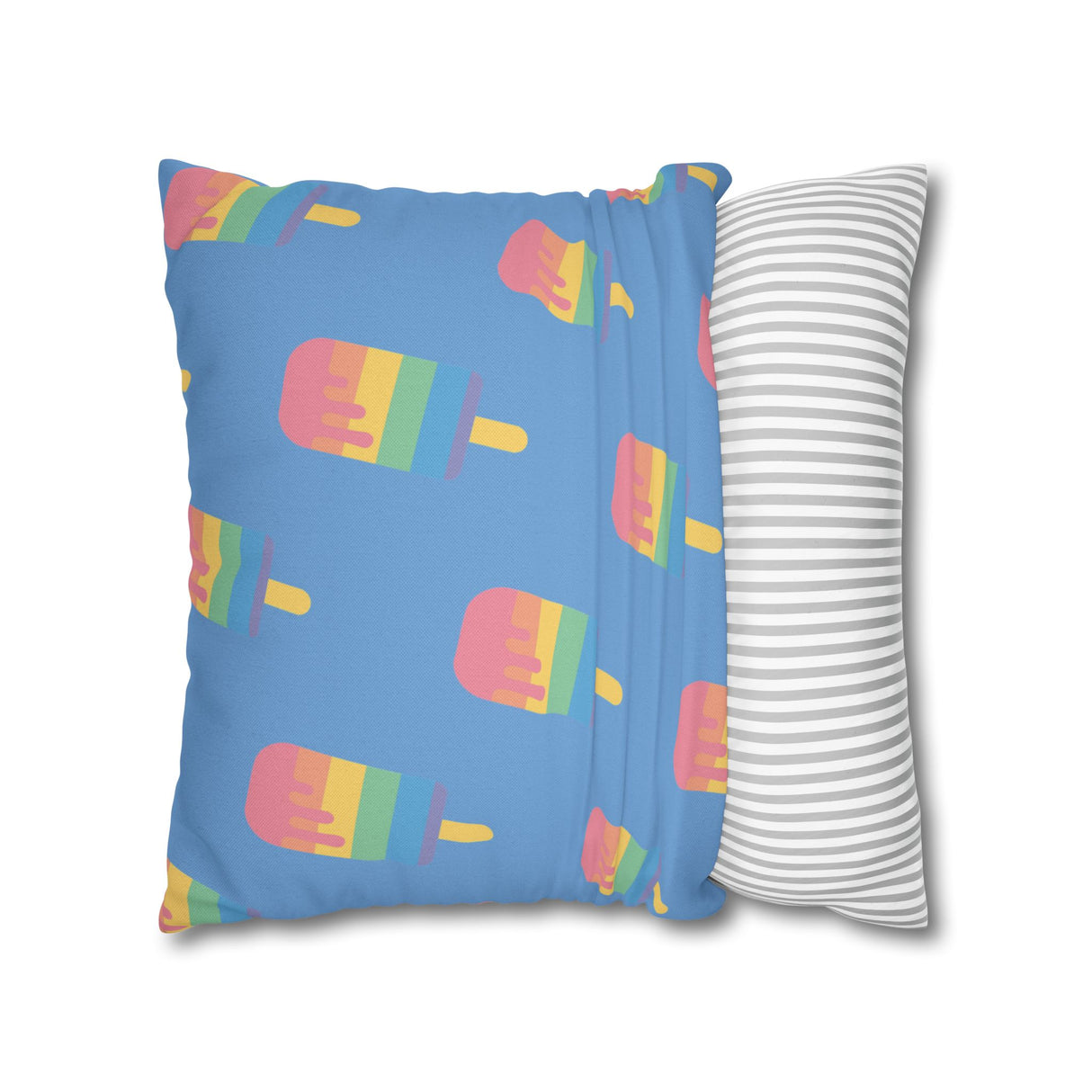 Melting Point Colorful Popsicle Square Pillowcase for Summer Vibes