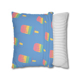 Melting Point Colorful Popsicle Square Pillowcase for Summer Vibes