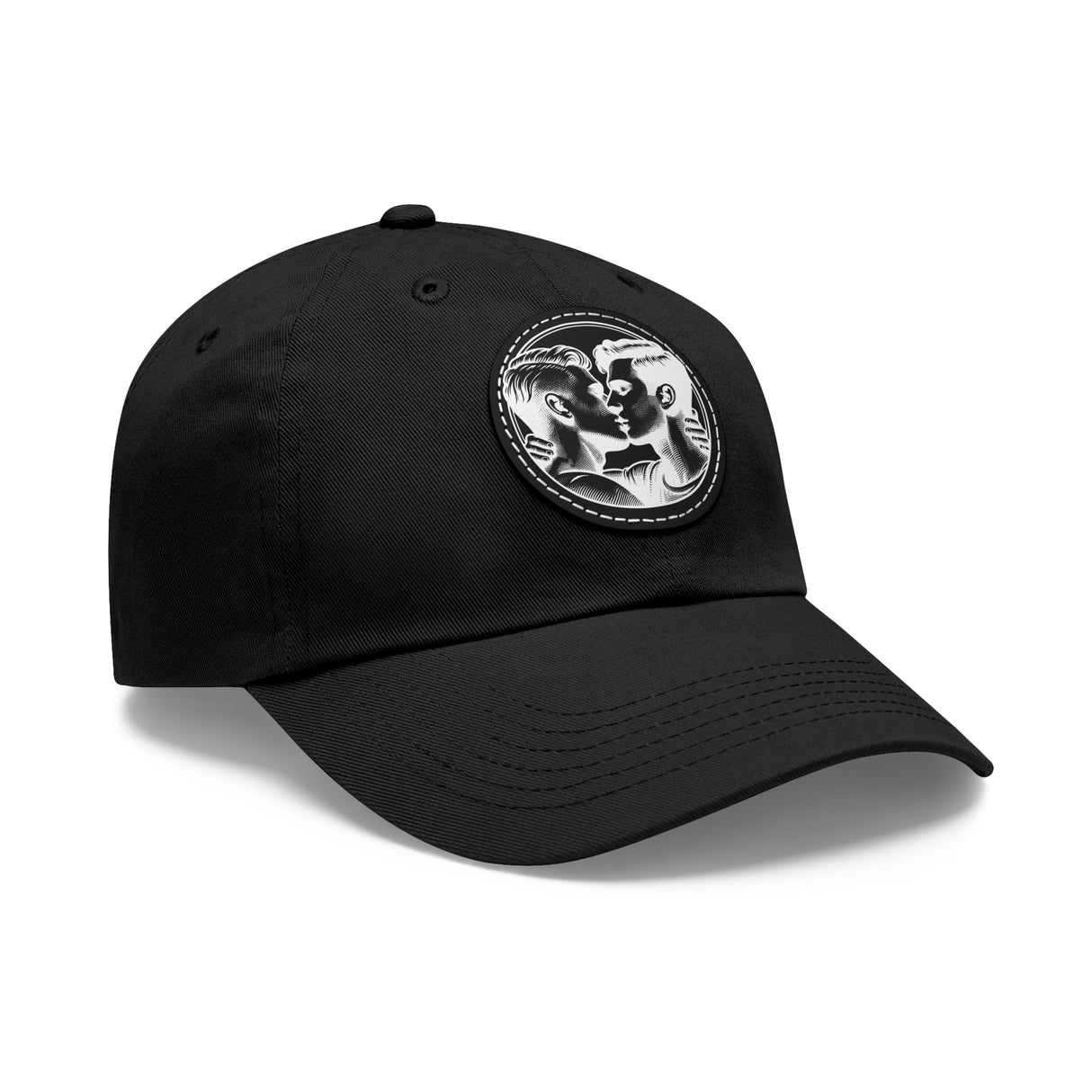 Close Enough to Breathe Dad Hat with Faux Leather Patch