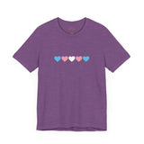 Trans Rainbow Brushstrokes Lightweight Tee – Soft Feel, Strong Message