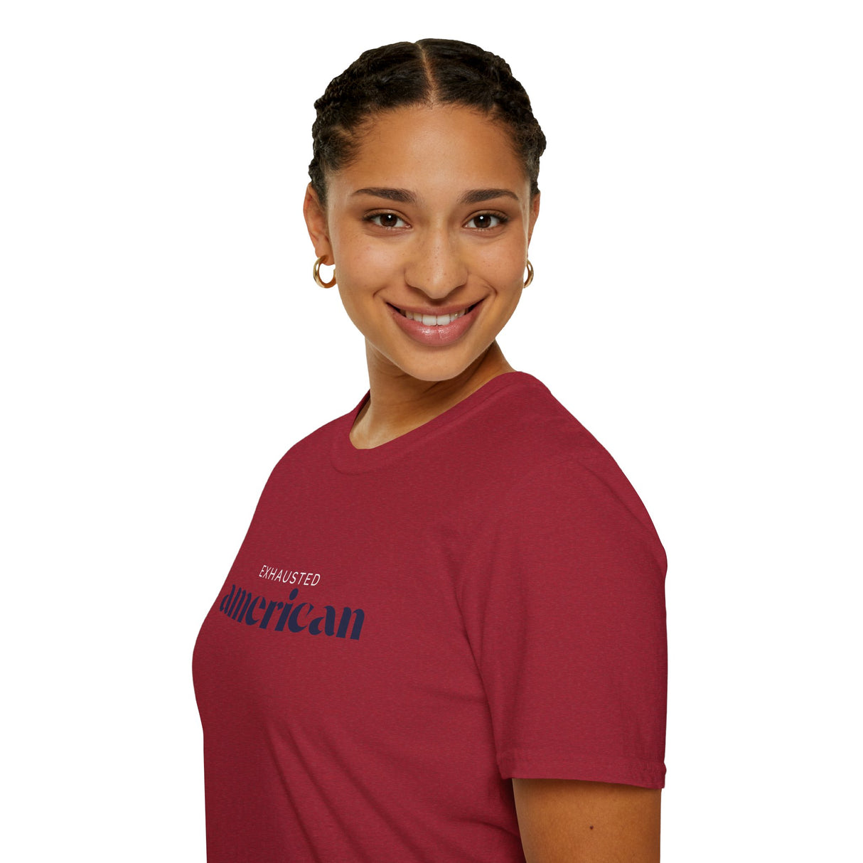 Exhausted American Unisex Softstyle T-Shirt - Casual Comfort Tee for Everyday Wear